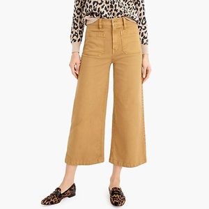 J. Crew Point Sur Washed Wide-Leg Crop Pant